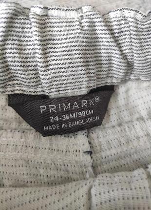 Стильные шорты в мелкую полоску primark 98 см5 фото