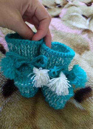 Вязанные пинетки