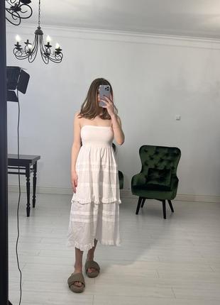 Zara белое платье, s, m6 фото