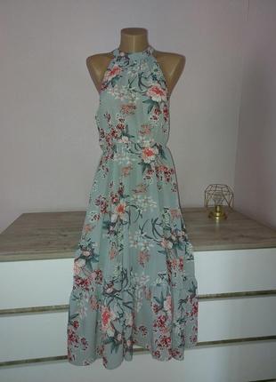 Сукня літнє, плаття міді, плаття в квітковий принт1 фото