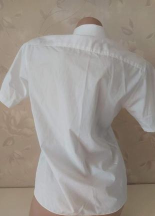 Белая рубашкас коротким рукавом marks&spenser3 фото