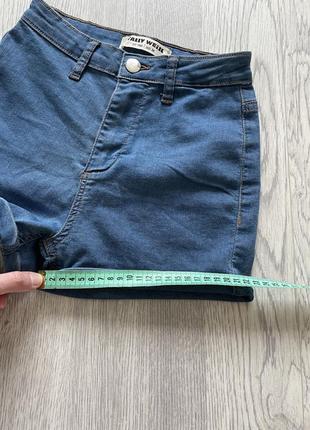 Крутые стрейтч шорты джинсовые tally weijl размер 12-13 лет6 фото