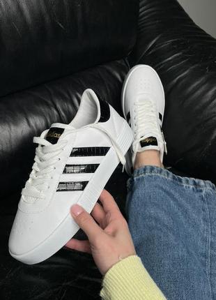 Кроссовки adidas court bold white3 фото