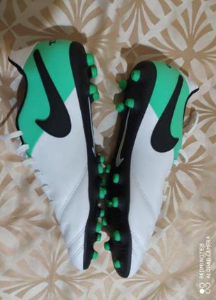 Оригінальні ультралегкі футбольні бутси бутсы nike tiempo rio iii fg 819233-103 white art.819233-1033 фото