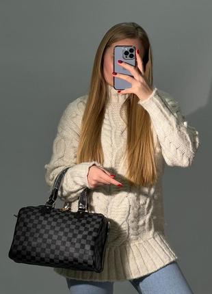 Сумка в стиле louis vuitton speedy 30 grey