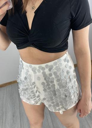 Шорты с пайетками от plt,новые,s🤩
