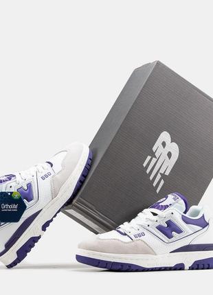 Кроссовки nee balance 550 white purple