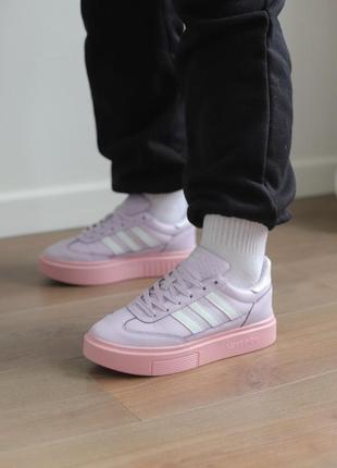 Кроссовки adidas samba violet rose женские adidas samba black white кожа замша адидас черные4 фото