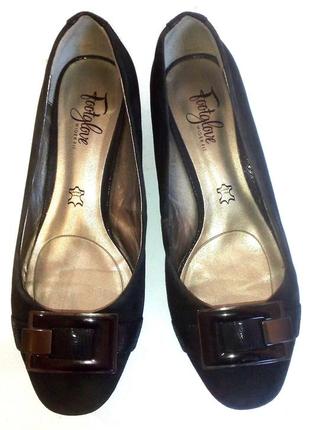 🥿🥿🥿 замшеві туфлі на невисокому підборі від бренду footglove, р.38 код t08873 фото