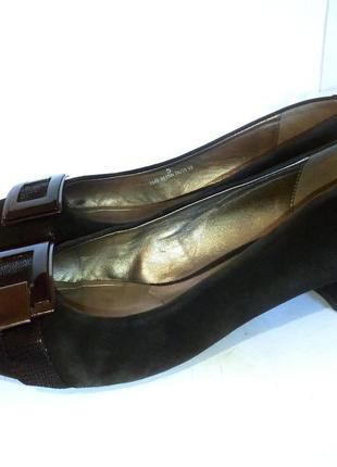 🥿🥿🥿 замшеві туфлі на невисокому підборі від бренду footglove, р.38 код t08874 фото
