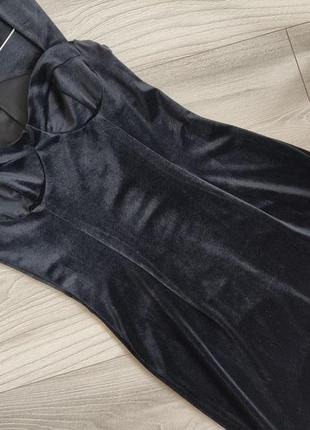 Велюрова сукня з мереживом2 фото