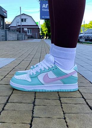 Кросівки nike sb dunk low mint pink 2