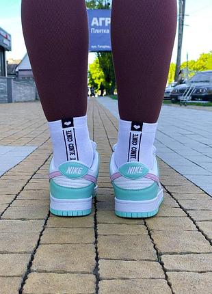 Кросівки nike sb dunk low mint pink 4