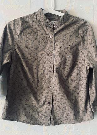 Натуральная блузка с перфорацией