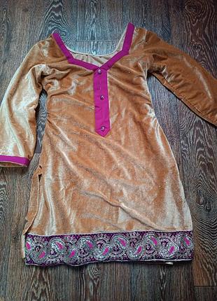 Плаття велюр коротка