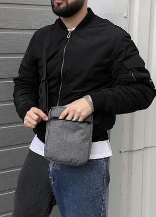 Барсетка 600d reebok сірий меланж (накатка)