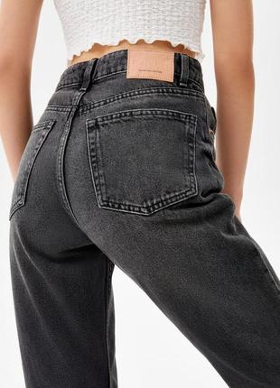 Джинсы с высокой посадкой bershka denim jeans7 фото