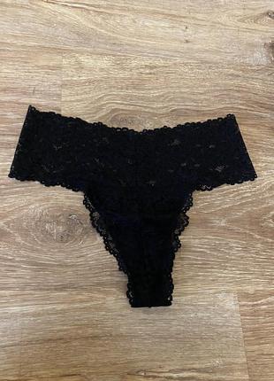 Шикарные, ажурные, трусики, бразилианы, черного, цвета, от бренда: h&amp;m 👌
