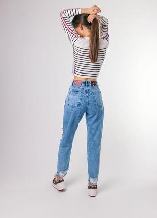 Джинси мом, слоучі, джинси рвані, турція3 фото