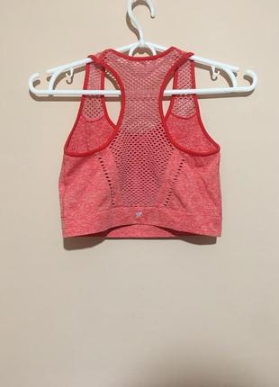 Спортивный топ primark work out coral marl seamfree crop top2 фото