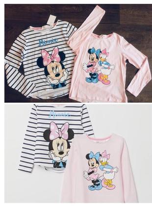 Реглан h&m disney/кофта мінні маус/minnie mouse/набір на дівчинку 134-140см