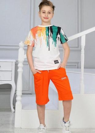 Костюм літній для хлопчика шорти з футболкою zara  туреччина