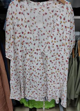 Плаття жіноче стильне квітковий принт на запах тканина американський крепт