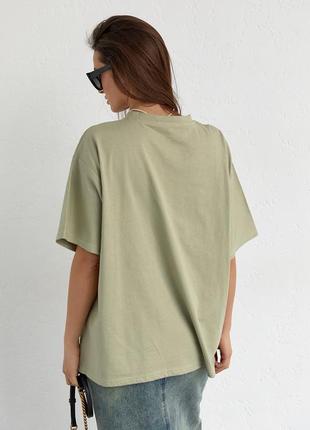 Футболка с надписью сhoose, хаки