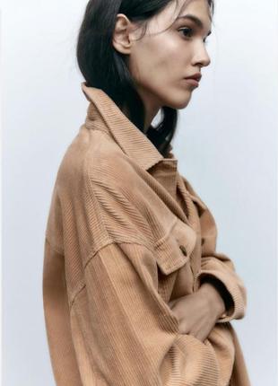 Zara вельветовая куртка - рубашка, размер xs3 фото