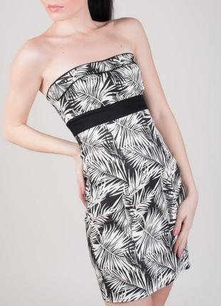 Котоновое платье без бретель h&m, размер xs, s