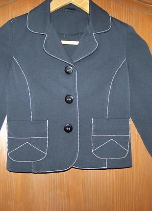 Піджак 128см синій дівчинці на 6-7 років
