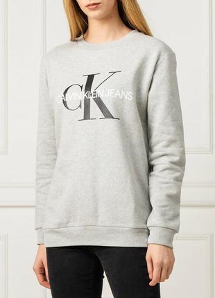 Женский свитшот calvin klein jeans  monogram logo relaxed fit1 фото