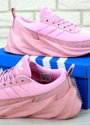 Женские осенние кроссовки adidas sharks pink.