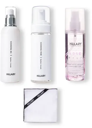 Набор очищение и тонизирование для сухой и чувствительной кожи + муслиновая салфетка