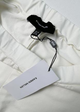 Брендовые широкие свободные вискозные брюки с лампасами karen millen7 фото