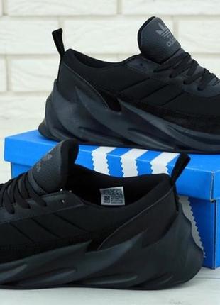Мужские кроссовки adidas sharks full black.