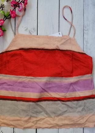 Натуральний стильний топ h&m , розмір xs (по бірці 160/80a ).