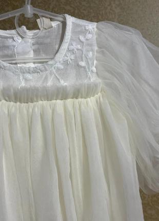 Невероятно нежное нарядное фатиновое платье праздничное4 фото