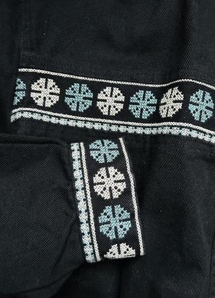 Оверсайз джинсовая куртка, рубашка с вышивкой zara, коллекция 2023 года, размер s(m)5 фото