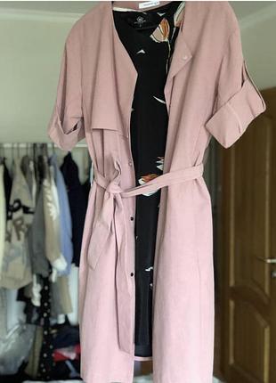 Платье, летний плащ пыльно-розового цвета