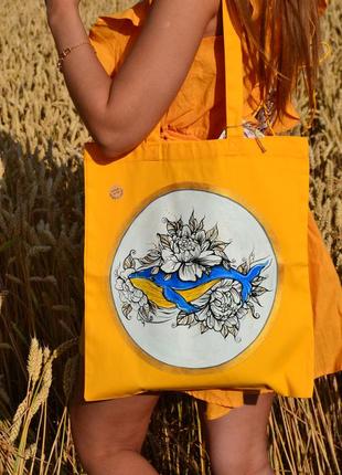 Сумка-шоппер с росписью