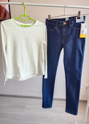 Новые джинсы, джинсы h&amp;m, для девочки, джинсы скинни, тонкие джинсы7 фото