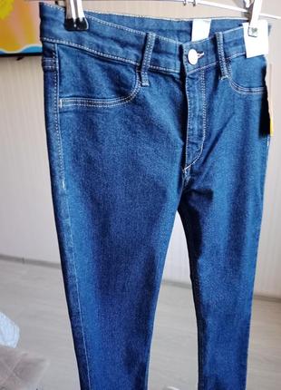 Новые джинсы, джинсы h&amp;m, для девочки, джинсы скинни, тонкие джинсы4 фото