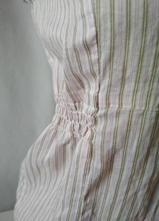 Женская блуза коттон шелк в полоску/блузка рубашка шелк хлопок3 фото