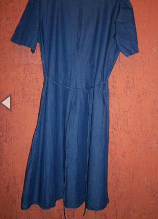 Джинсовое платье,лёгкое ,летнее с коротким рукавом2 фото