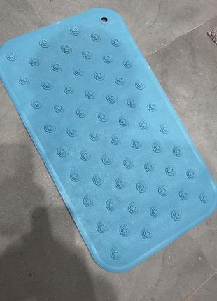 Антисковзающий коврик для ванны для малыша голубой синий2 фото