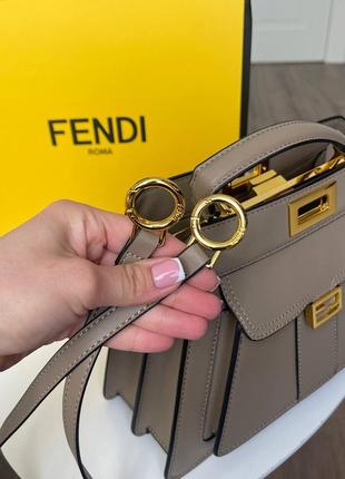 Сумка кожаная в стиле fendi 💫💫💫2 фото