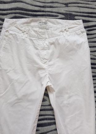 Летние легкие белые штаны капри бриджи с высокой талией m&s, 12 размер.2 фото