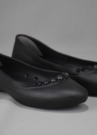 Crocs lina embellished flat балетки мыльницы сандалии босоножки кроксы женские оригинал w7 / 37 р/24см