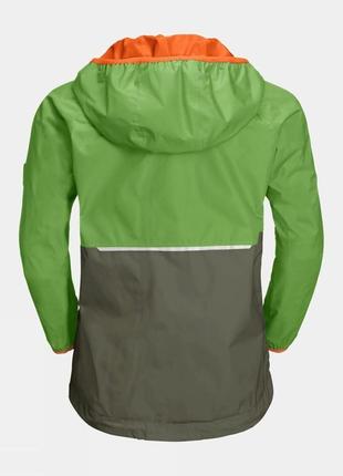 Детская куртка ветровка jack wolfskin rainy days green jade2 фото